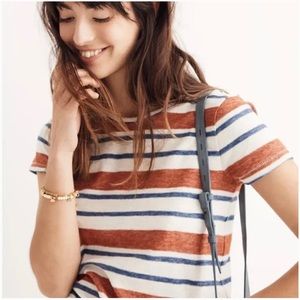 Madewell Hi-Fi Shrunken tee in Mary-Lou strip small